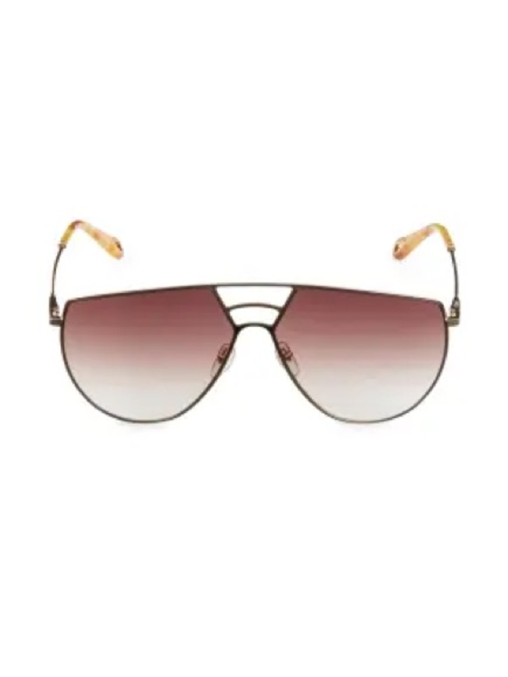 Chloe Gradient Pink Brown Aviator Sunglasses